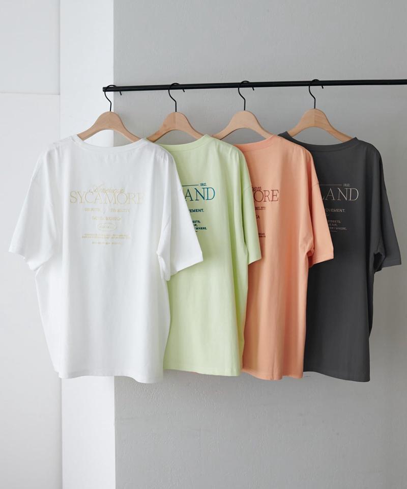 【ユニセックス】カラー刺繍ロゴTシャツ