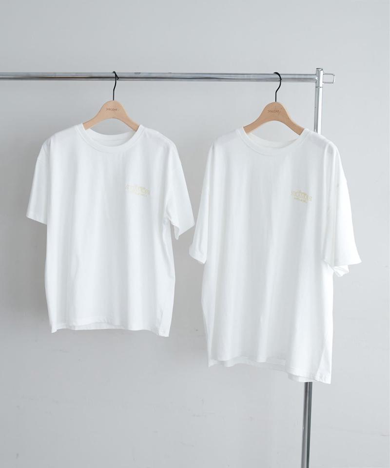 【ユニセックス】カラー刺繍ロゴTシャツ