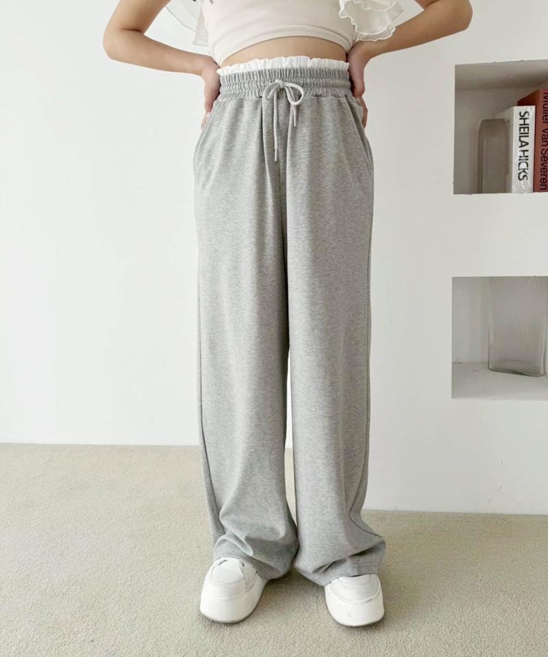 【セットアップ対応】ウエストフリルカットパンツ