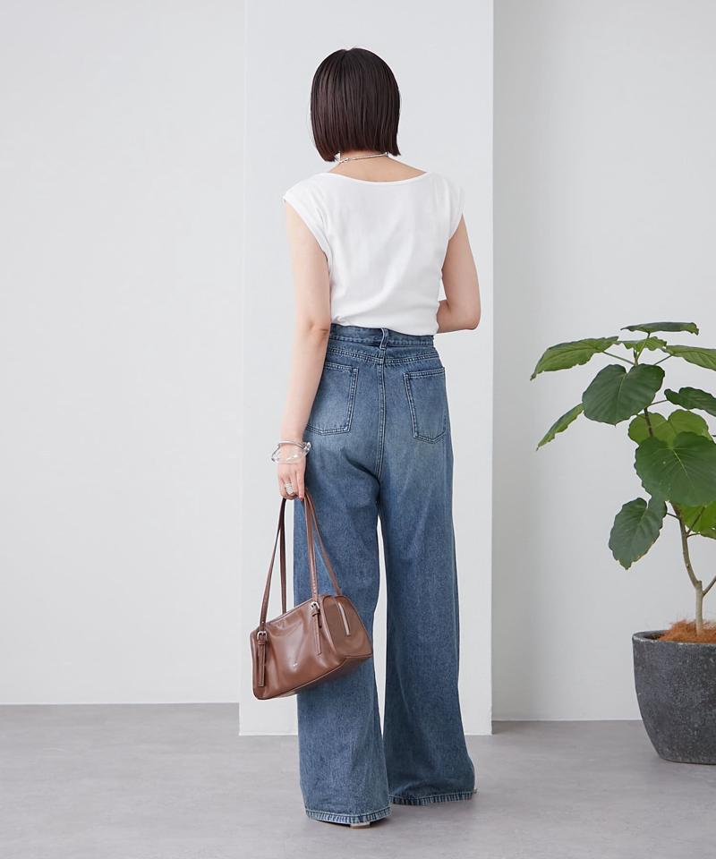 オフショルフレンチTシャツ