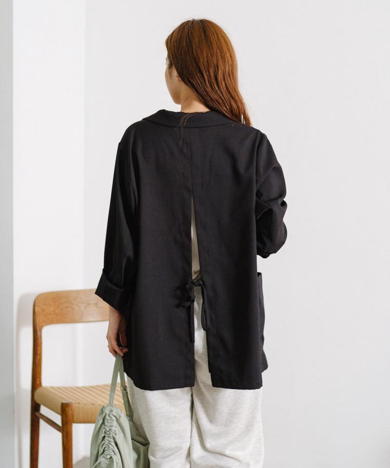 【6色展開/裏地なし】バックスリットジャケット