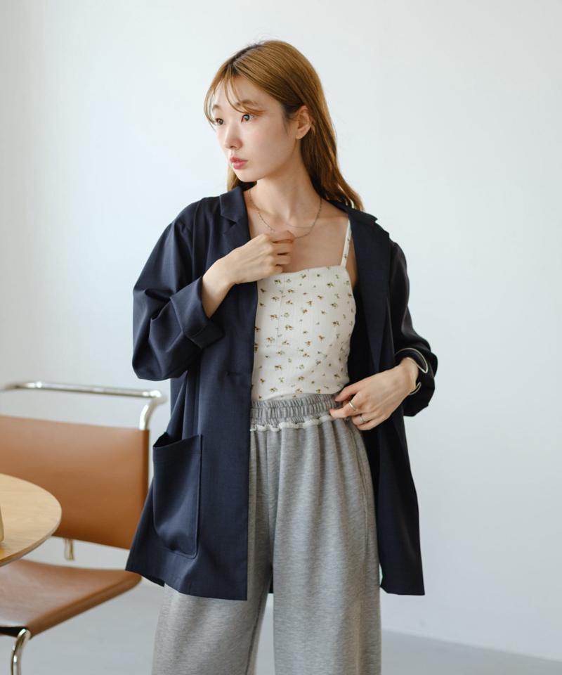 【6色展開/裏地なし】バックスリットジャケット