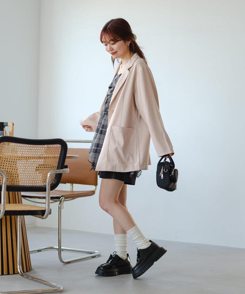 【4色展開/裏地なし】バックスリットジャケット