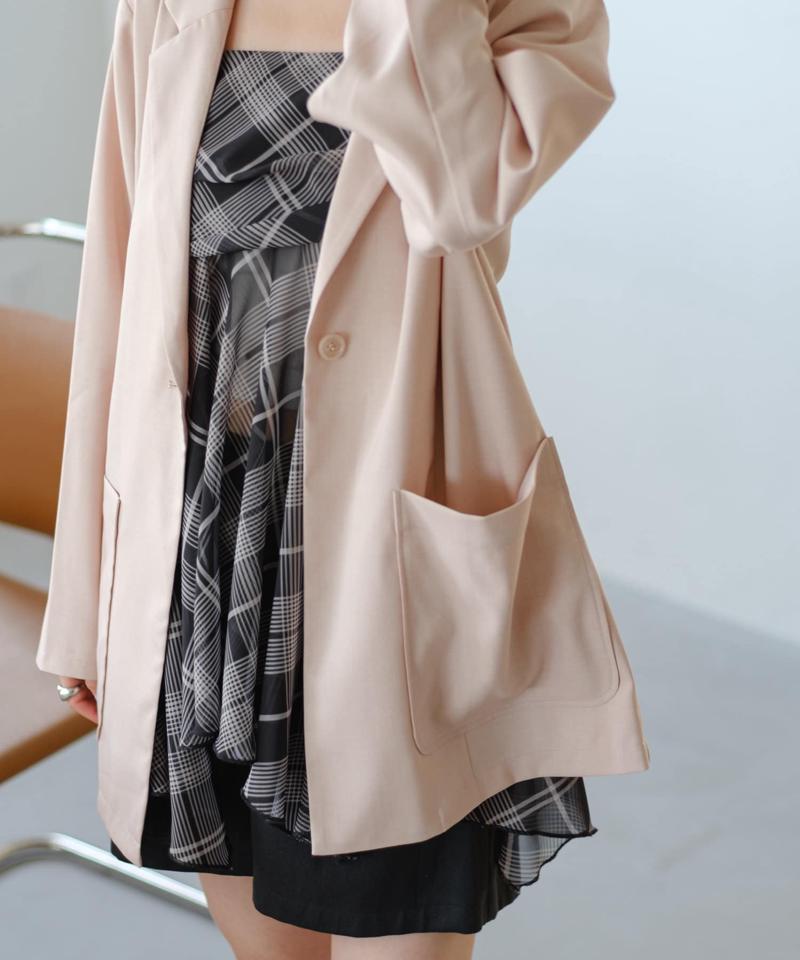 【4色展開/裏地なし】バックスリットジャケット