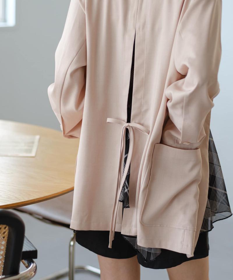 【4色展開/裏地なし】バックスリットジャケット