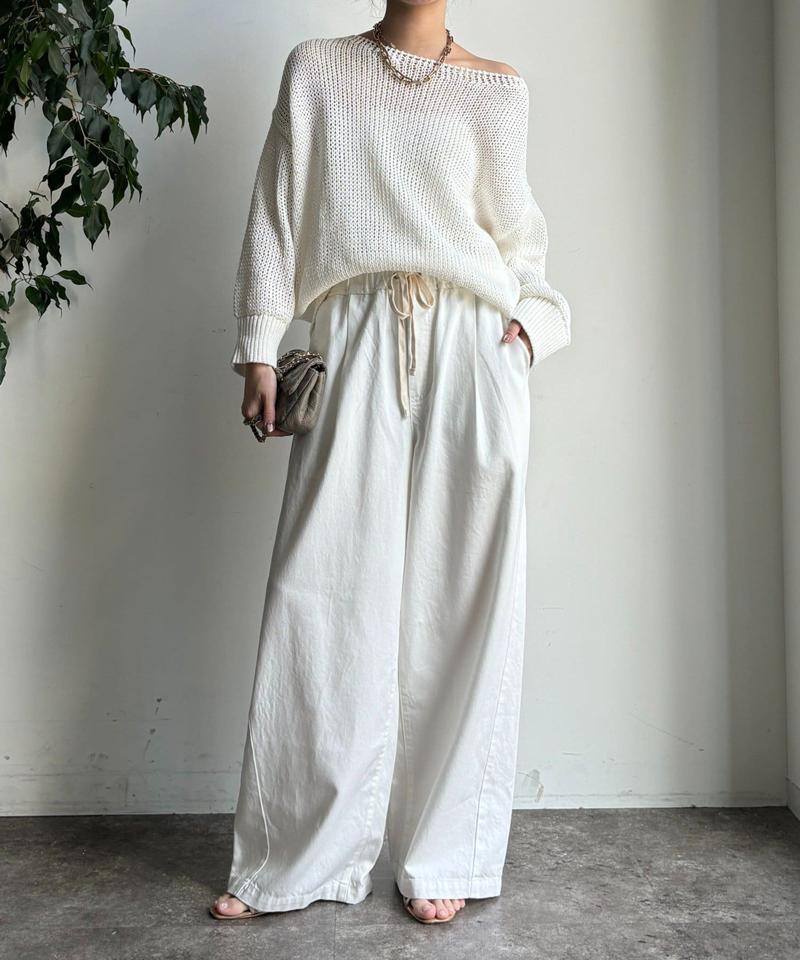 【完売カラー再追加！】デニムワイドイージーパンツ