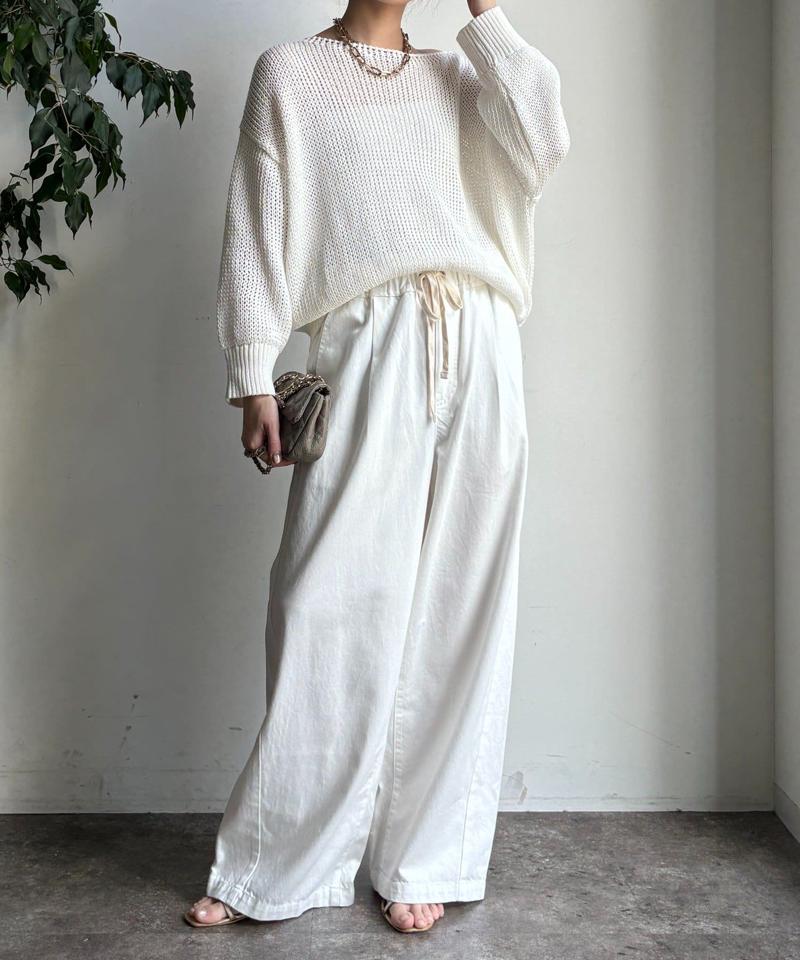 【完売カラー再追加！】デニムワイドイージーパンツ