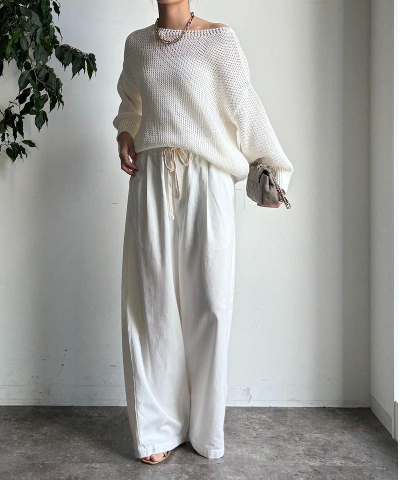 【完売カラー再追加！】デニムワイドイージーパンツ