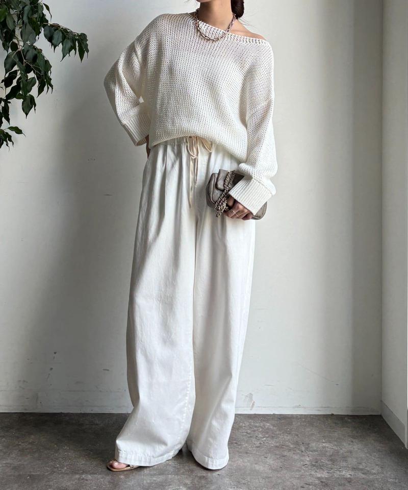 【完売カラー再追加！】デニムワイドイージーパンツ