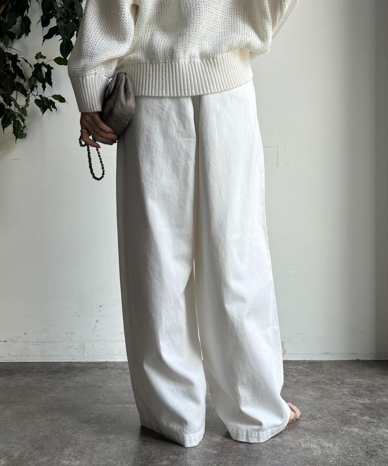 【完売カラー再追加！】デニムワイドイージーパンツ