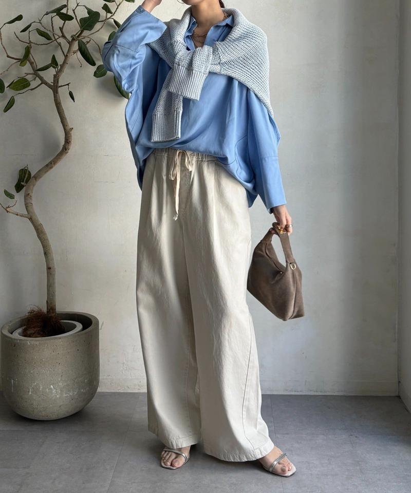 【完売カラー再追加！】デニムワイドイージーパンツ