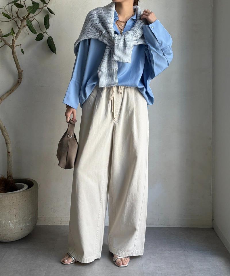 【完売カラー再追加！】デニムワイドイージーパンツ