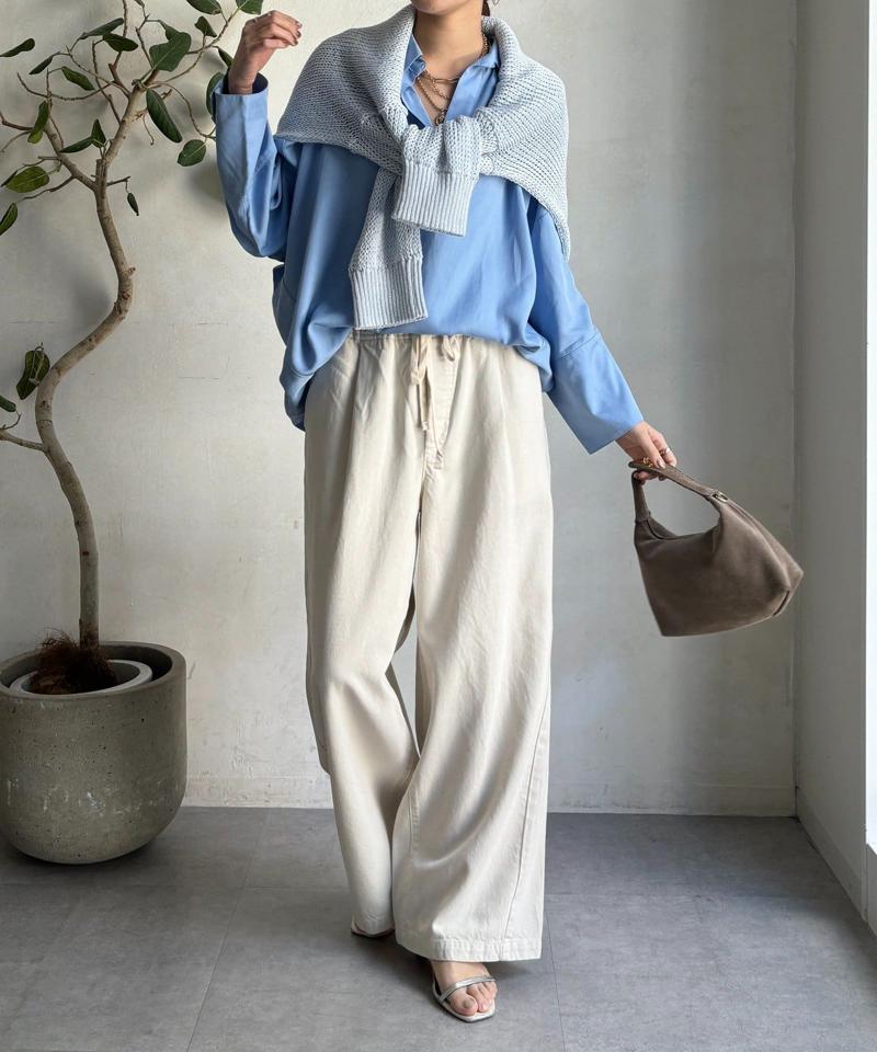 【完売カラー再追加！】デニムワイドイージーパンツ