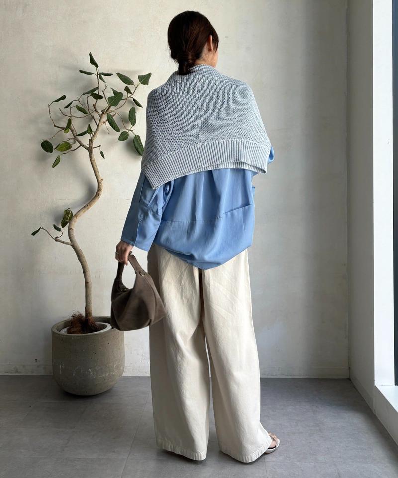 【完売カラー再追加！】デニムワイドイージーパンツ