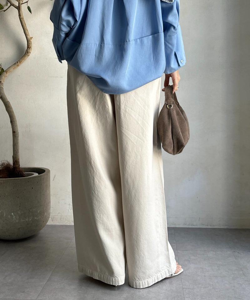 【完売カラー再追加！】デニムワイドイージーパンツ