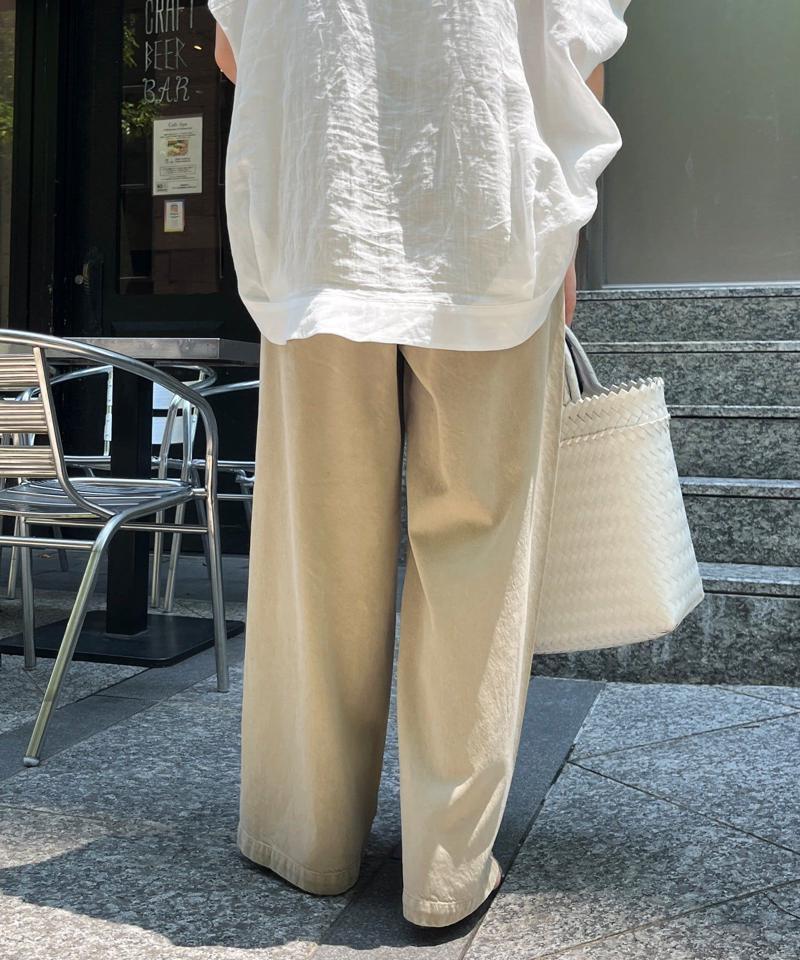 【完売カラー再追加！】デニムワイドイージーパンツ