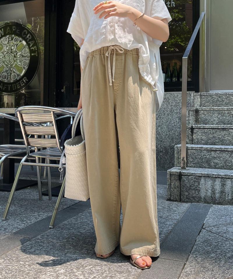 【完売カラー再追加！】デニムワイドイージーパンツ