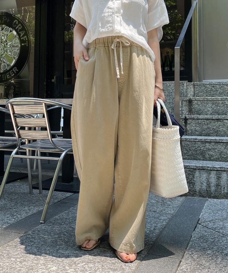 【完売カラー再追加！】デニムワイドイージーパンツ