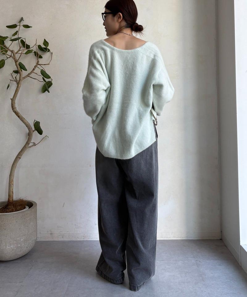 【完売カラー再追加！】デニムワイドイージーパンツ