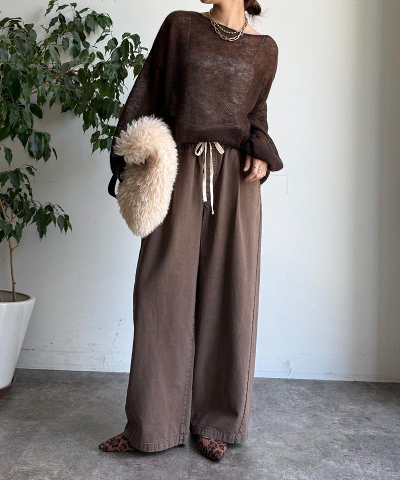 【完売カラー再追加！】デニムワイドイージーパンツ