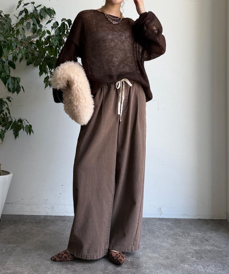 【完売カラー再追加！】デニムワイドイージーパンツ