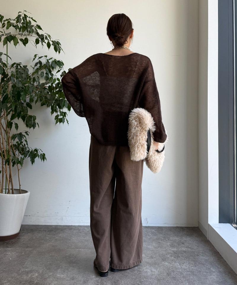 【完売カラー再追加！】デニムワイドイージーパンツ