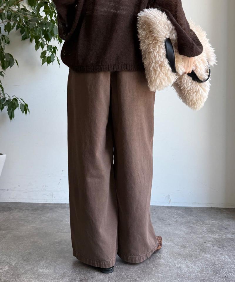 【完売カラー再追加！】デニムワイドイージーパンツ