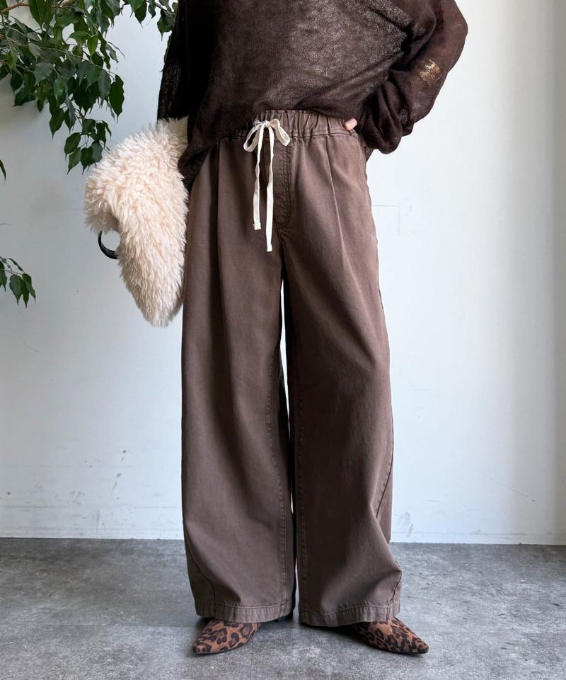 【完売カラー再追加！】デニムワイドイージーパンツ