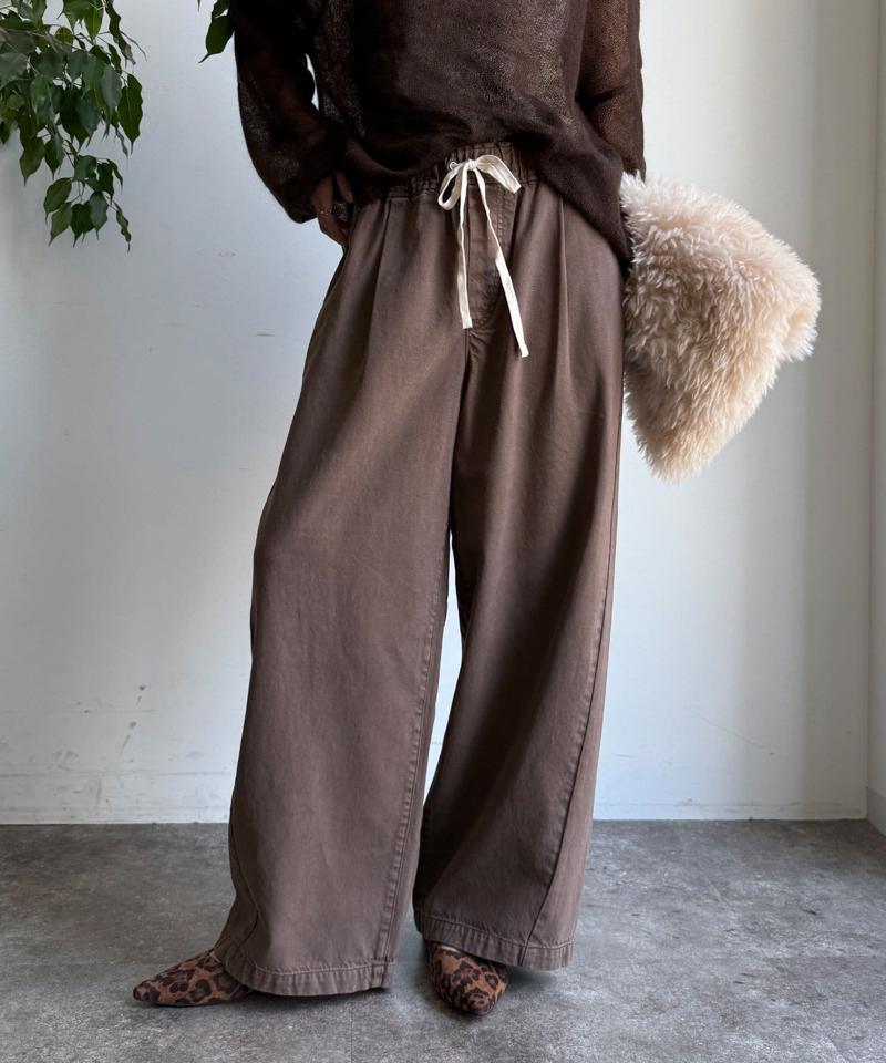 【完売カラー再追加！】デニムワイドイージーパンツ