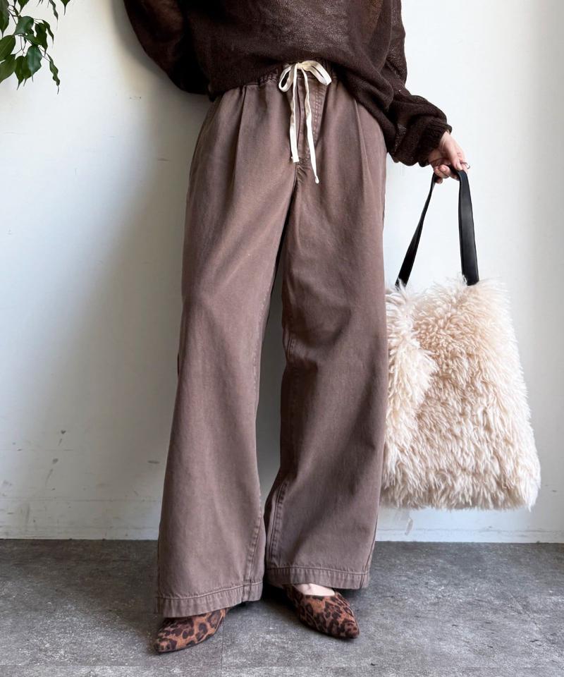 【完売カラー再追加！】デニムワイドイージーパンツ