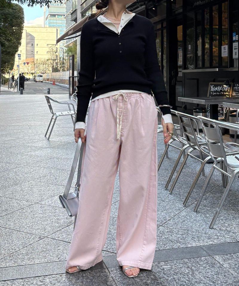 【完売カラー再追加！】デニムワイドイージーパンツ