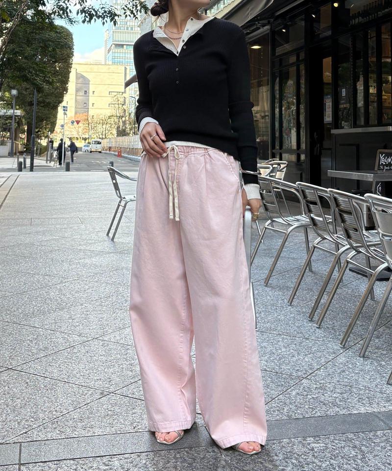 【完売カラー再追加！】デニムワイドイージーパンツ