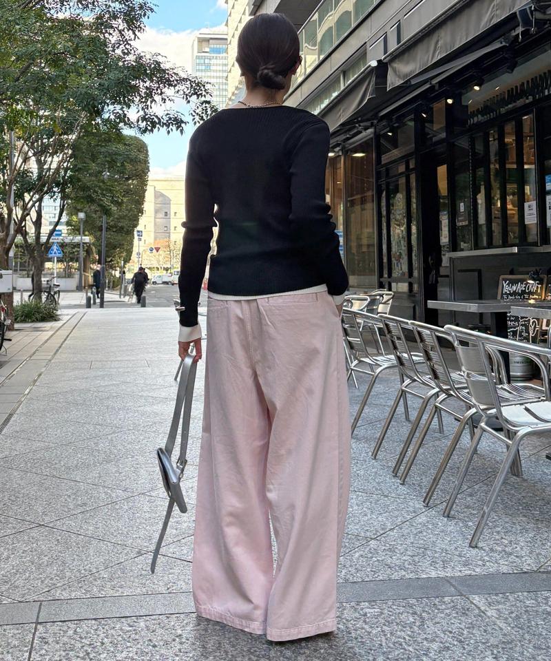 【完売カラー再追加！】デニムワイドイージーパンツ