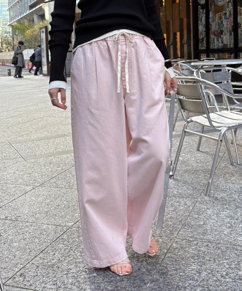 【完売カラー再追加！】デニムワイドイージーパンツ