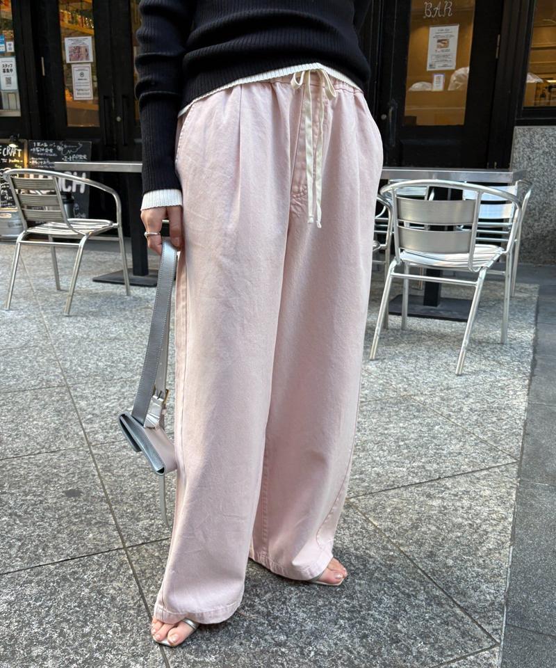 【完売カラー再追加！】デニムワイドイージーパンツ