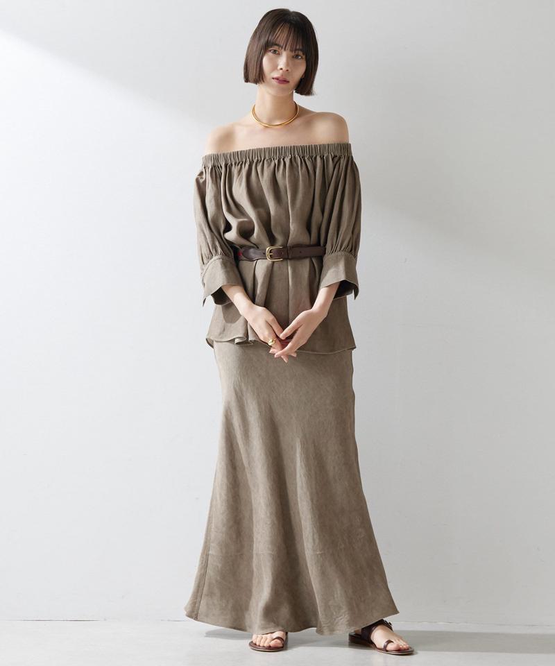 ツイル顔料染めスカート