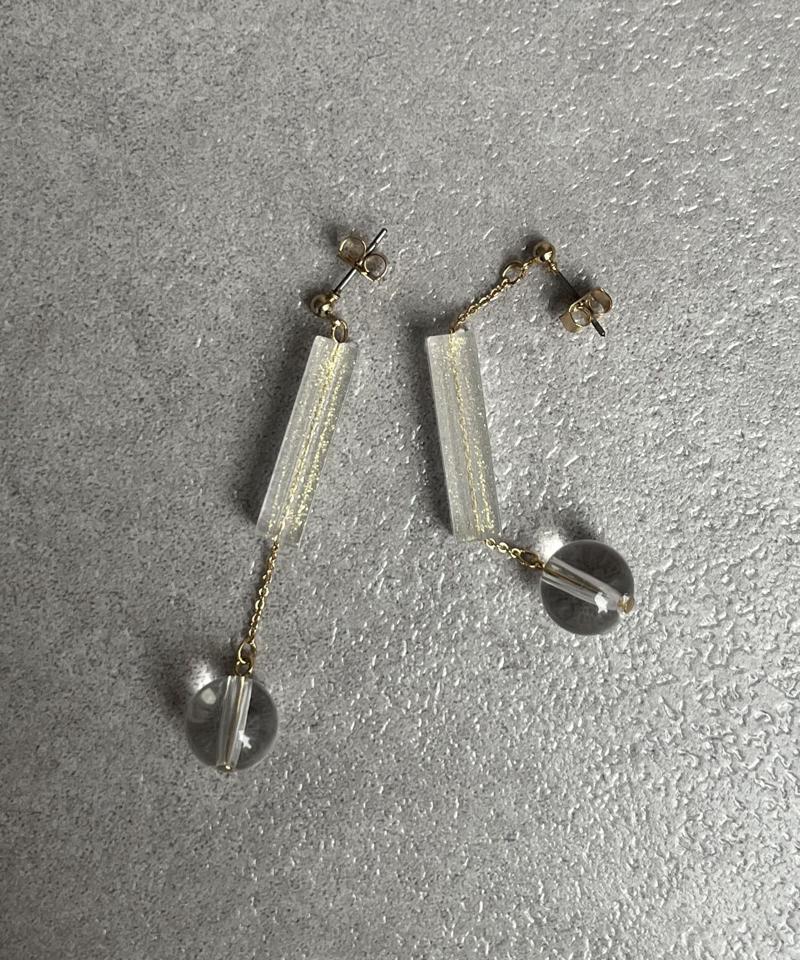 クリア棒ピアス