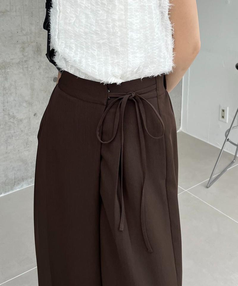 【待望の追加決定!/新色ブラウン】ラップリボンパンツ