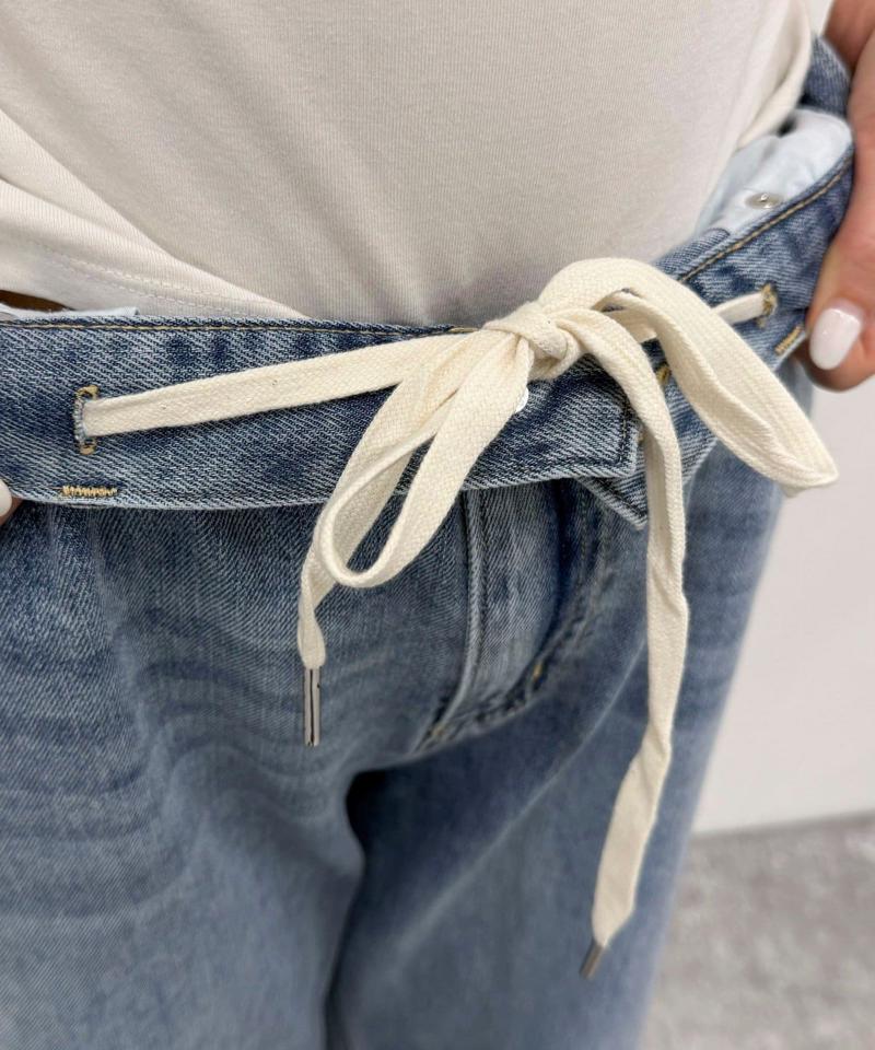 ドロストセミワイドデニムパンツ