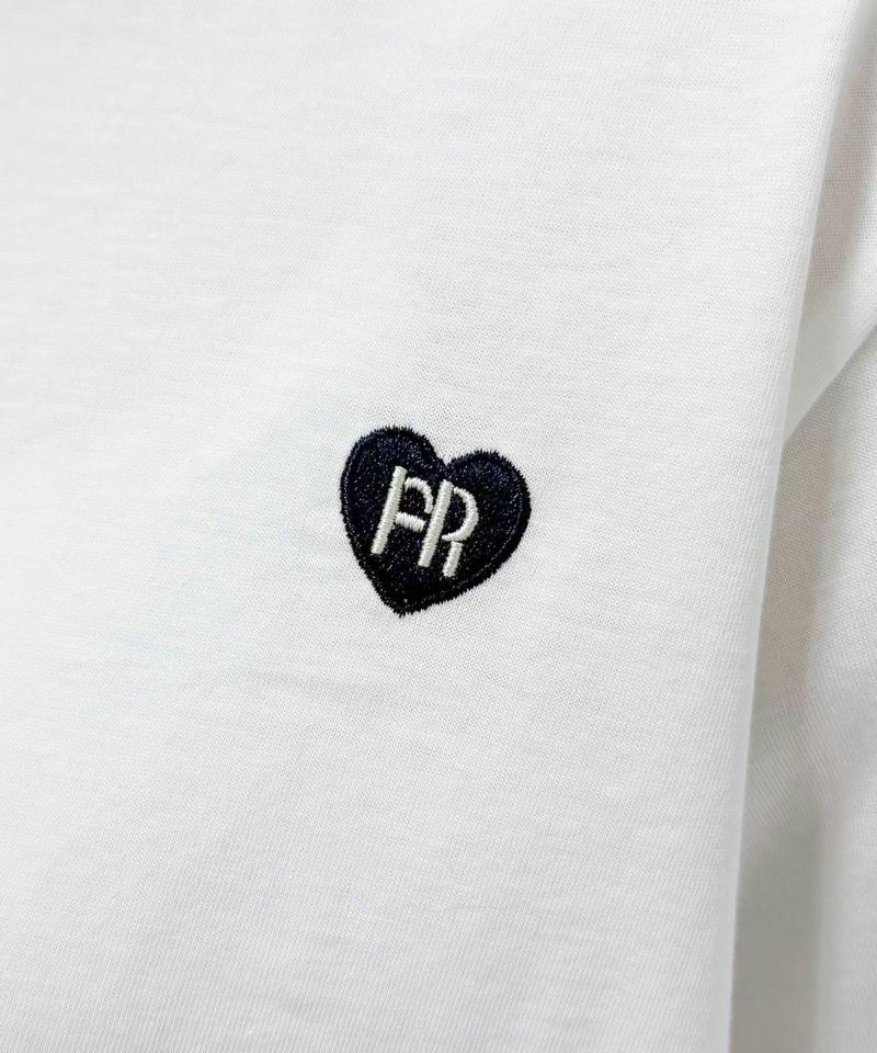 ハートFR刺繍ヘンリーTシャツ