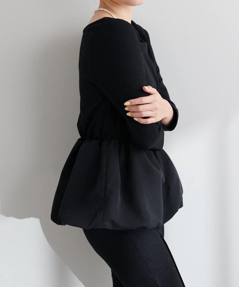 【natural couture】＜otonanachu＞バルーンヘム×リブトップス