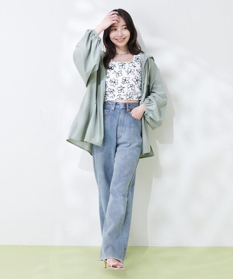 【natural couture】＜ラッシュガード＞フード付きラッシュガード