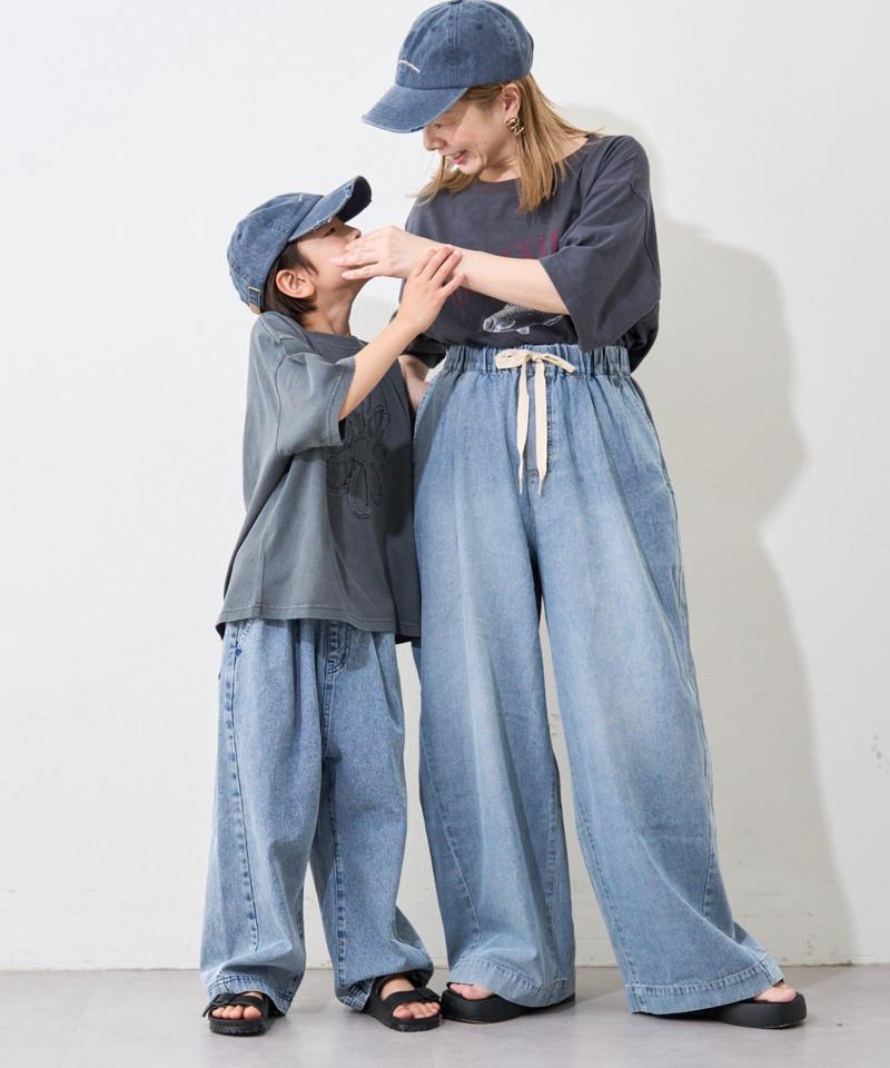 【WEB限定】【KIDS】ピグメント加工フラワーロープTee