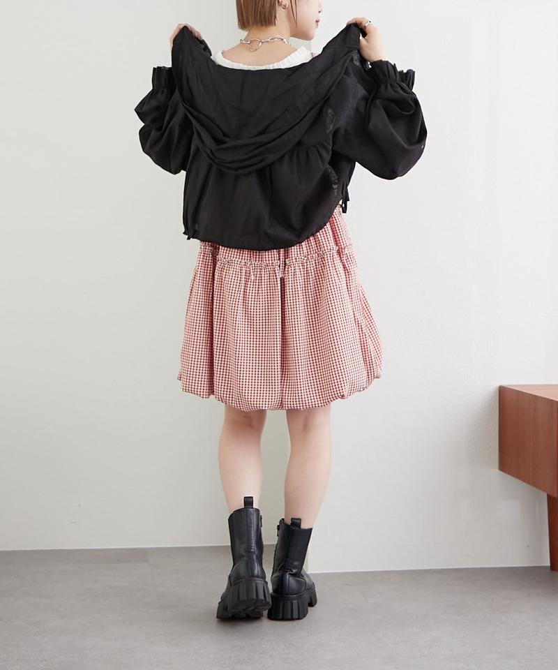 【バズりアイテム/４色展開】バルーンミニキャミワンピ