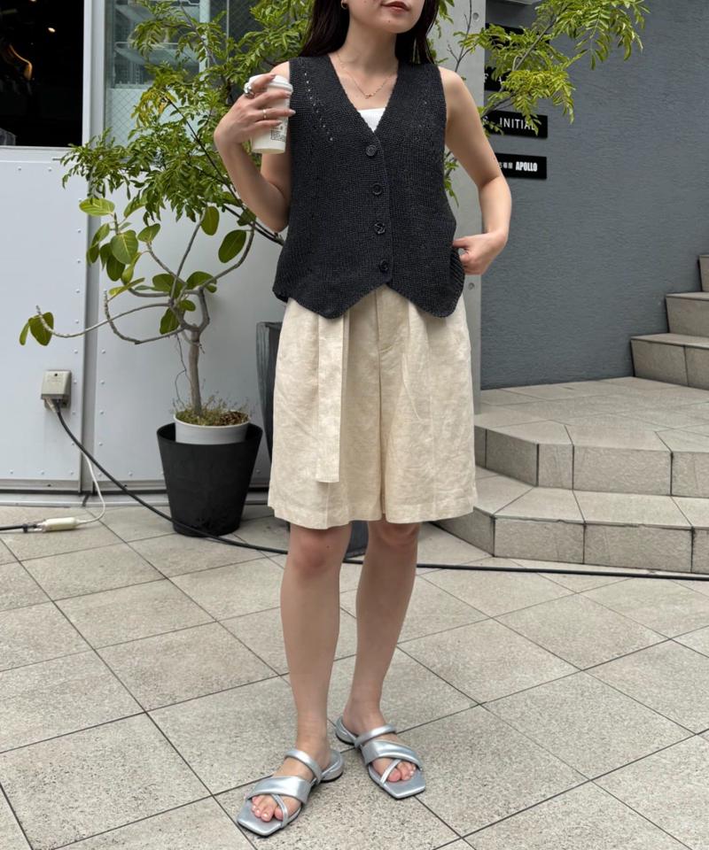 【willow】和紙ライクニットベスト