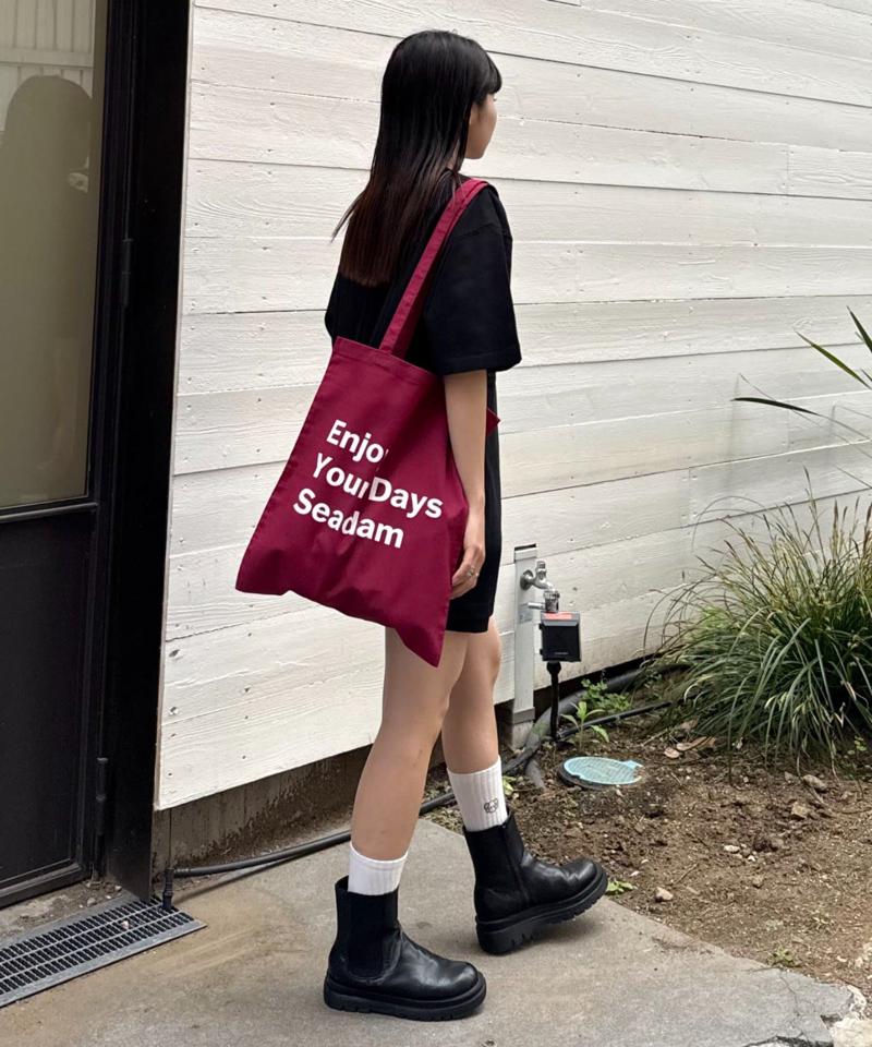 【SEADAM】〈UNISEX〉ロゴ刺繍ワンポイントTEE