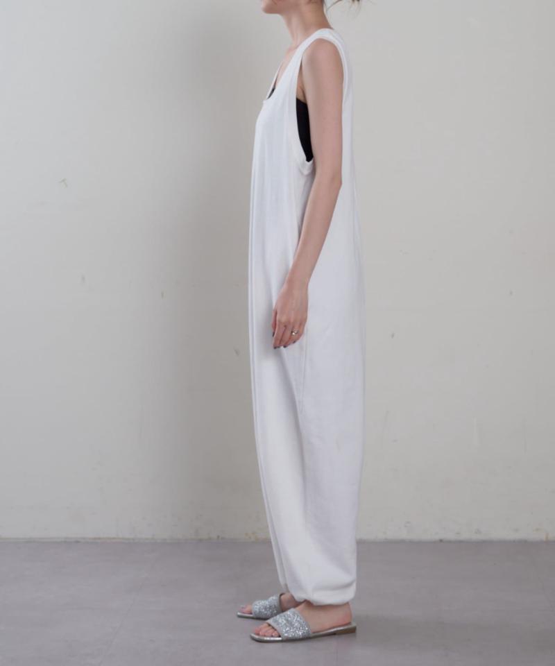 【willow】【新色追加】スラブ裏毛裾ドロストオールインワン