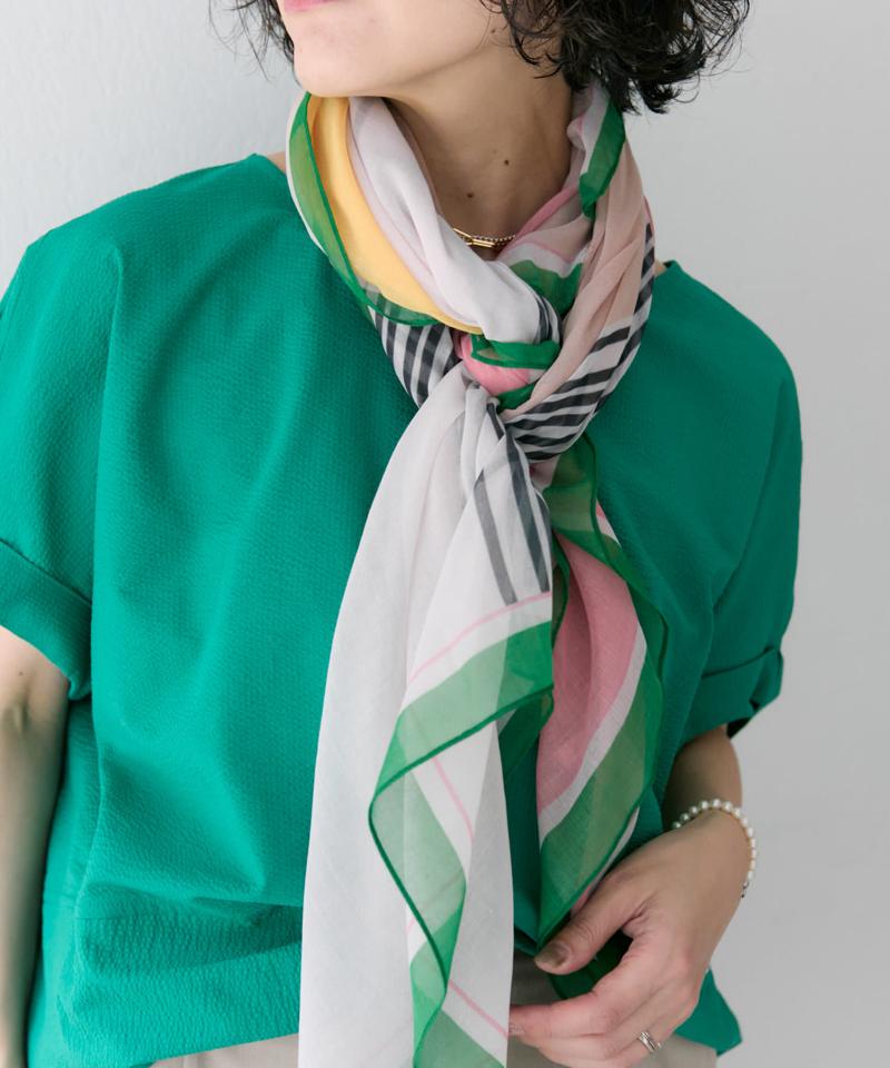 コンテンポラリー柄シアーストール