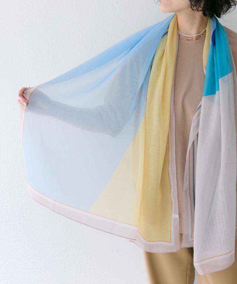 コンテンポラリー柄シアーストール