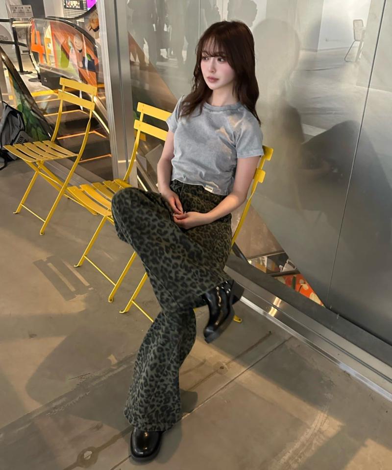 【-3kg見え/ウエスト調整可】サイド切替ワイドデニムパンツ